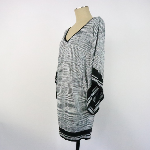 BEBE Black/White Stripe Tunic Dress - Size M - Picture 3 of 6
